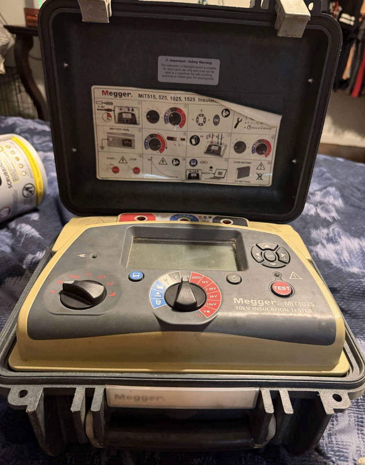 Megger MIT1025 10kV Insulation Tester Megohmmeter, 500V-10kV, TΩ, Case