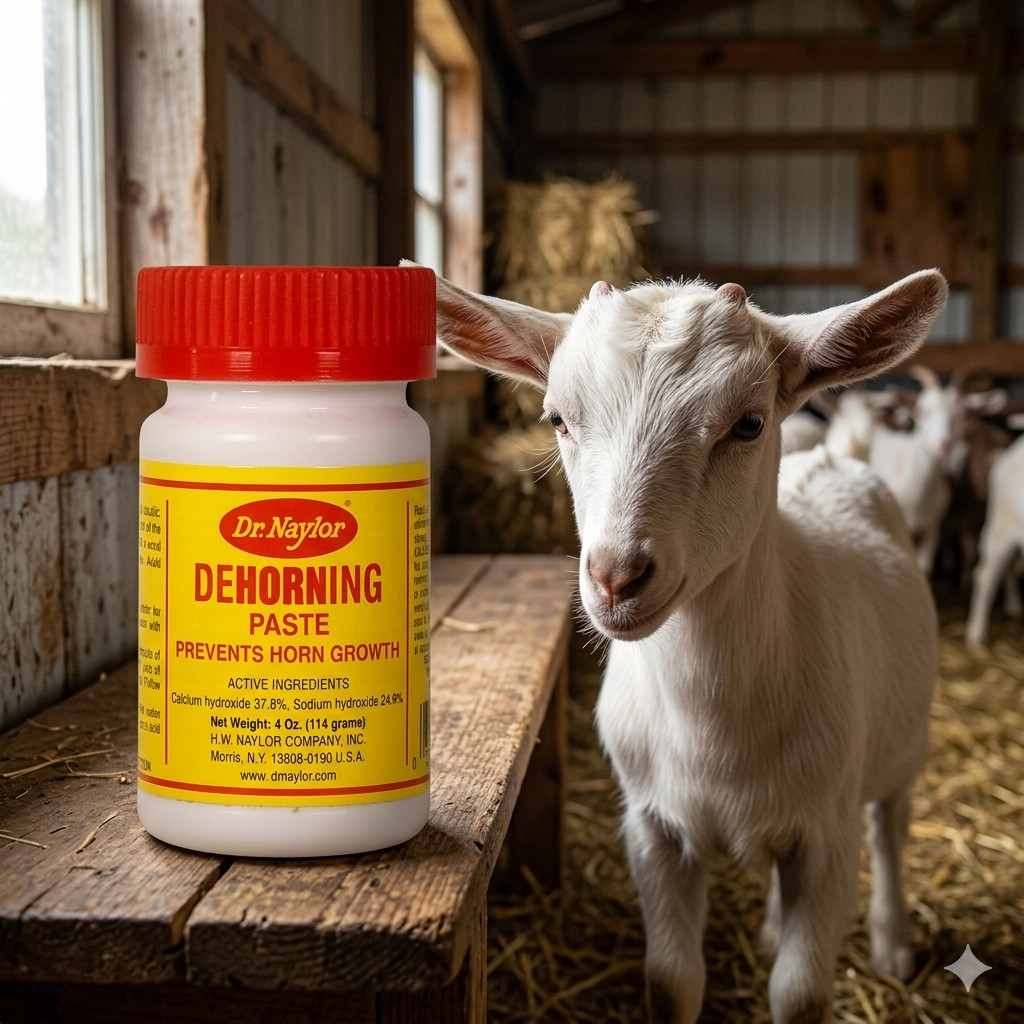 Dr. Naylor Dehorning Paste Prevents Horns Growth Cattle Goat Sheep 4 oz. 2-Pack