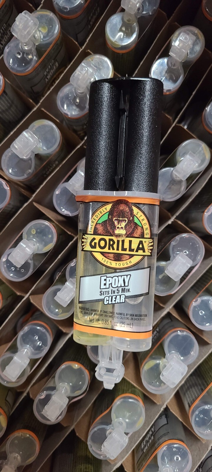 (104) Gorilla 106203 Epoxy Glue, Liquid 0.85 oz/ Syringe – Clear