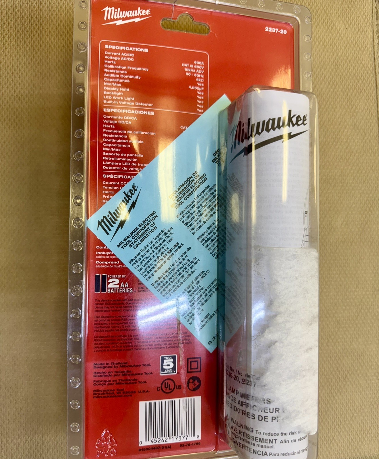 NEW MILWAUKEE 2237-20 600 Amp AC/DC Digital Clamp Meter