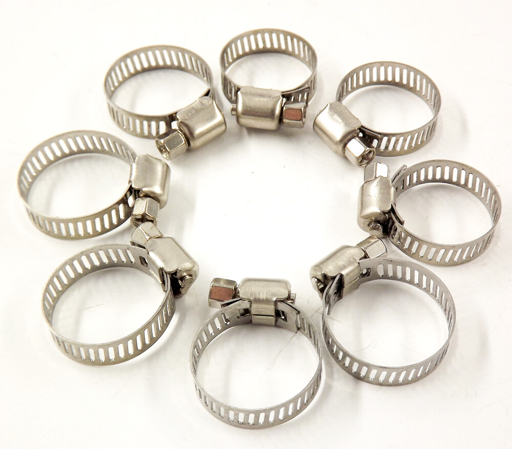 100 Pack 3/4Inch – 1Inch Adjustable Drive Hose Clamps Worm Clips Stainless Steel