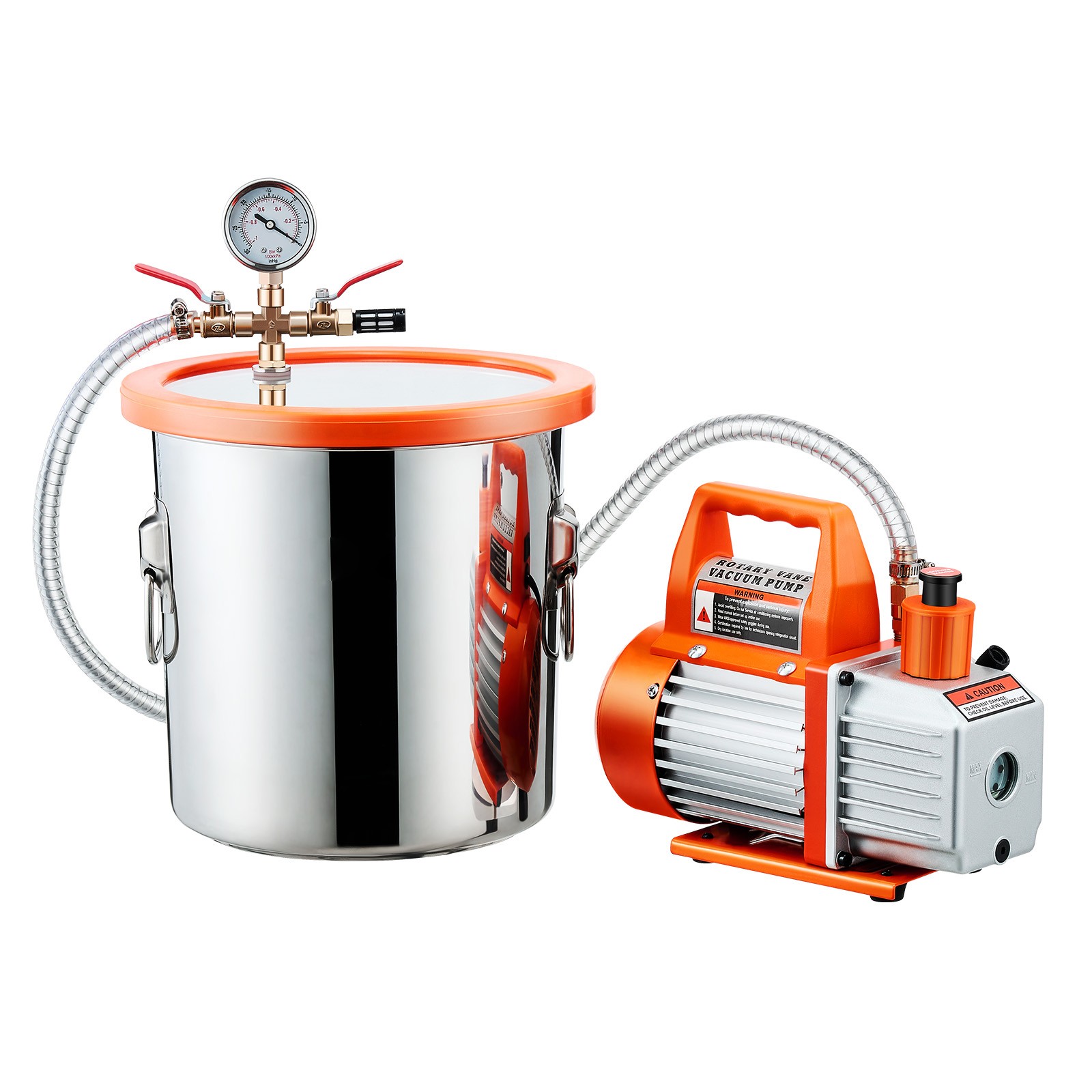 Uimoso 3.5 CFM Vacuum Pump and 3 Gallon Stainless Steel Degassing Kit