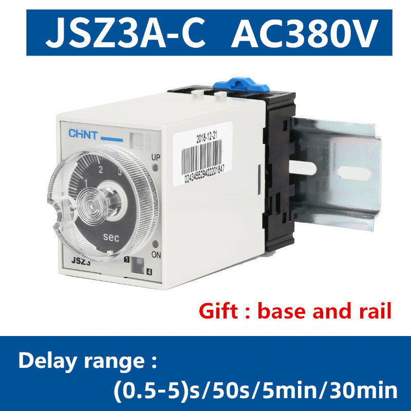 Time delay relay small power-off controller JSZ3A-C 380VAC 0.5-5s/50s/5min/30min