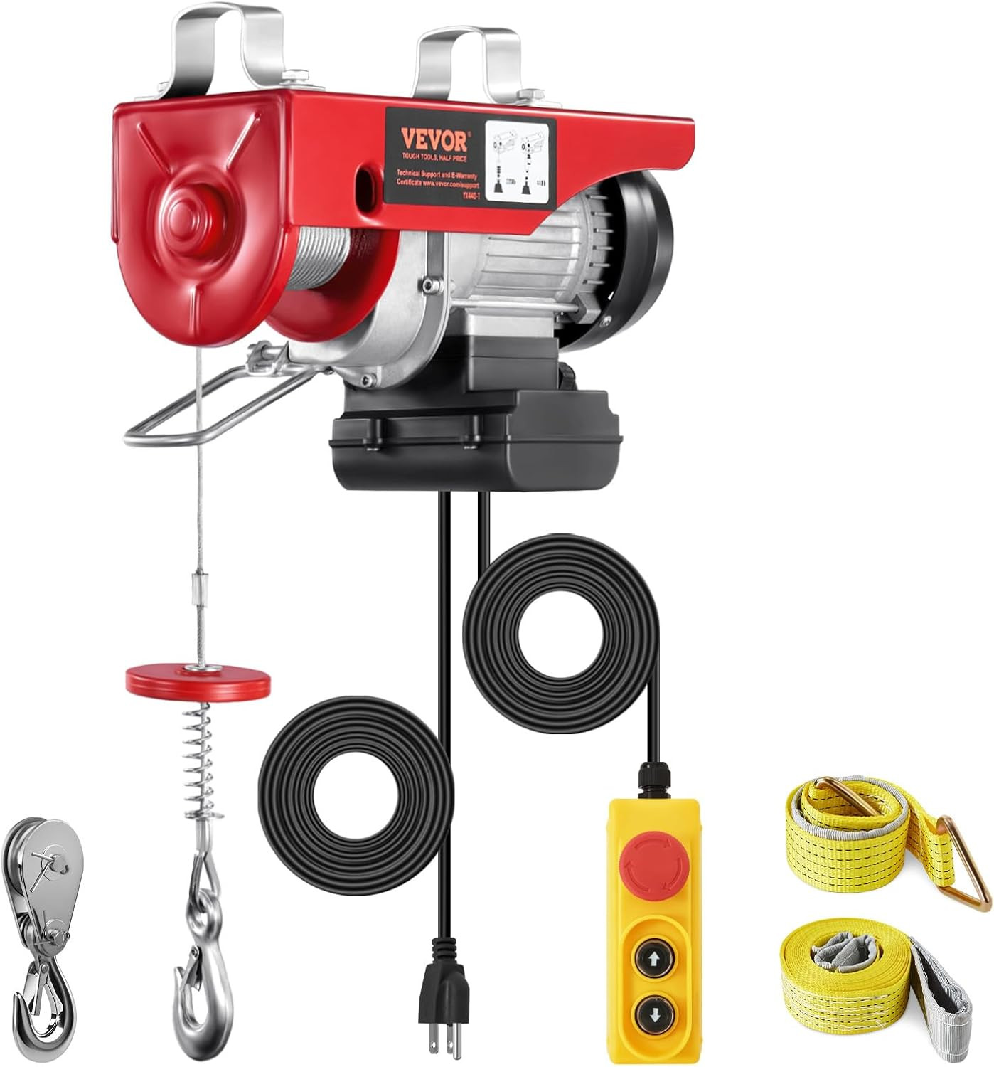 Electric Hoist with Remote Control, 440 Lbs Material Handling Tool, 110V Electri