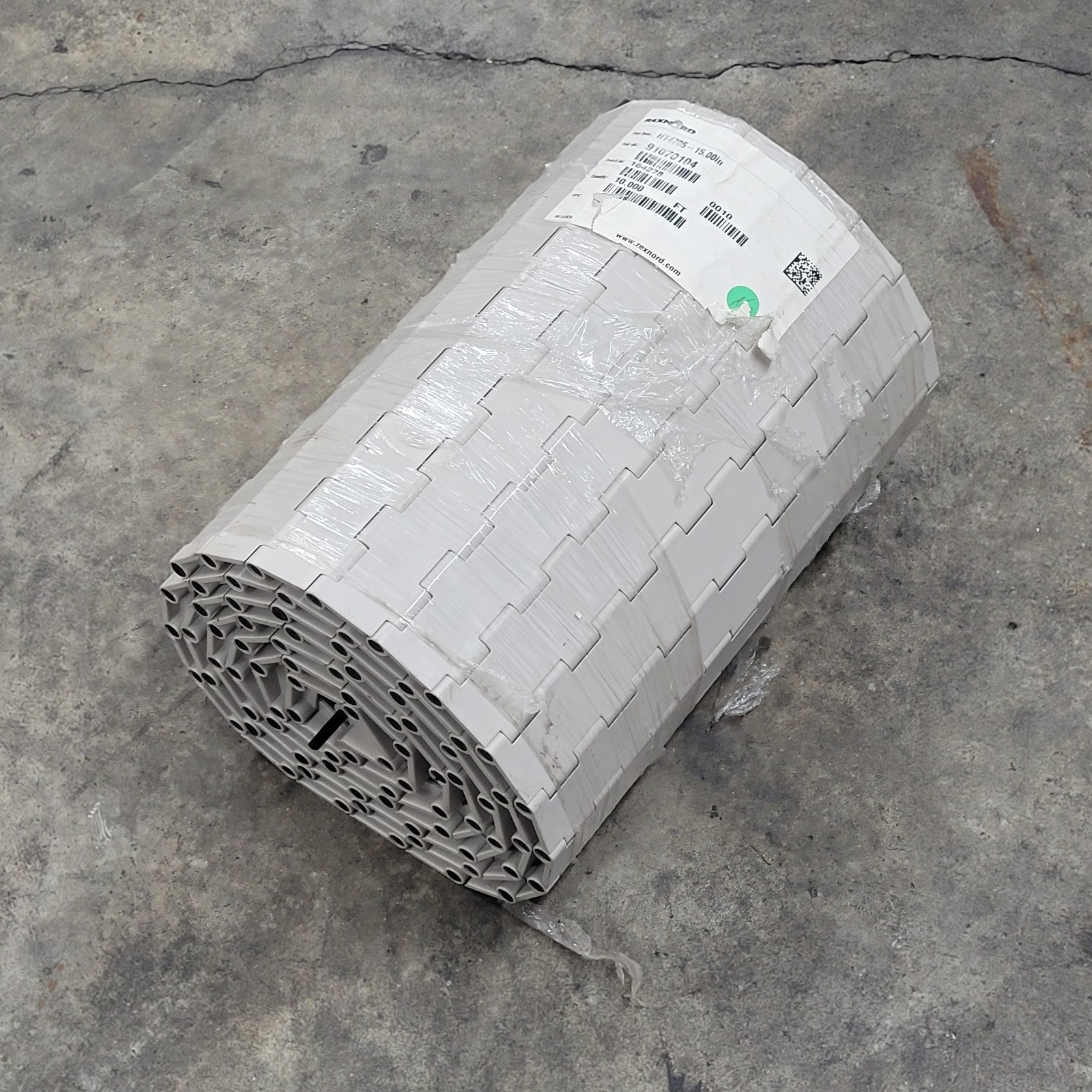 Rexnord 91070104 Mat Top Conveyor Chain, HT4705-15.00IN, 10′ Long, 15″ Wide