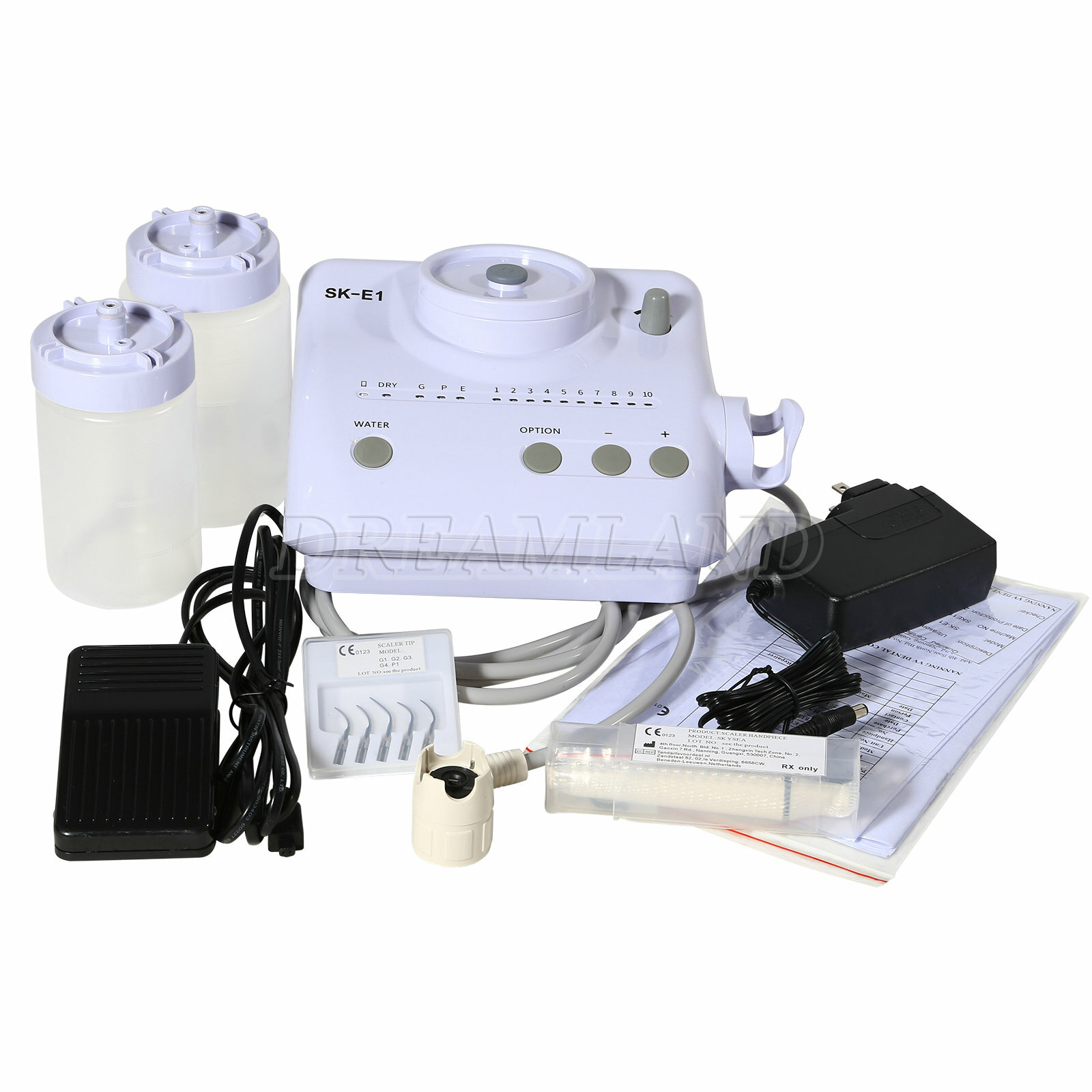 FDA SK-E1 Dental Ultrasonic Scaler 2*Bottles fit Woodpecker EMS / Handpiece icv