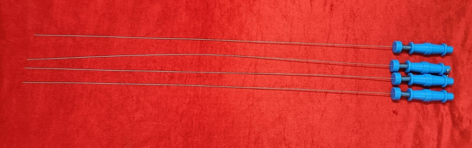 4PC-Laparoscopic Cystoscope Triprong Forceps 4FR 60CM SS Best Quality Reusable