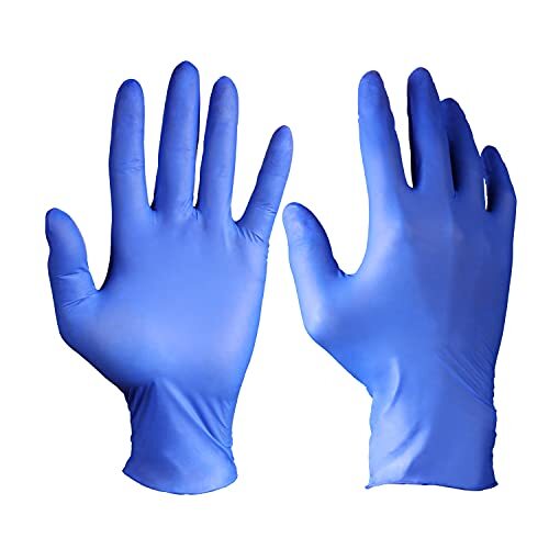 Nitrile Blend Material Disposable Gloves, Powder Free, Latex Free, 100-Pack