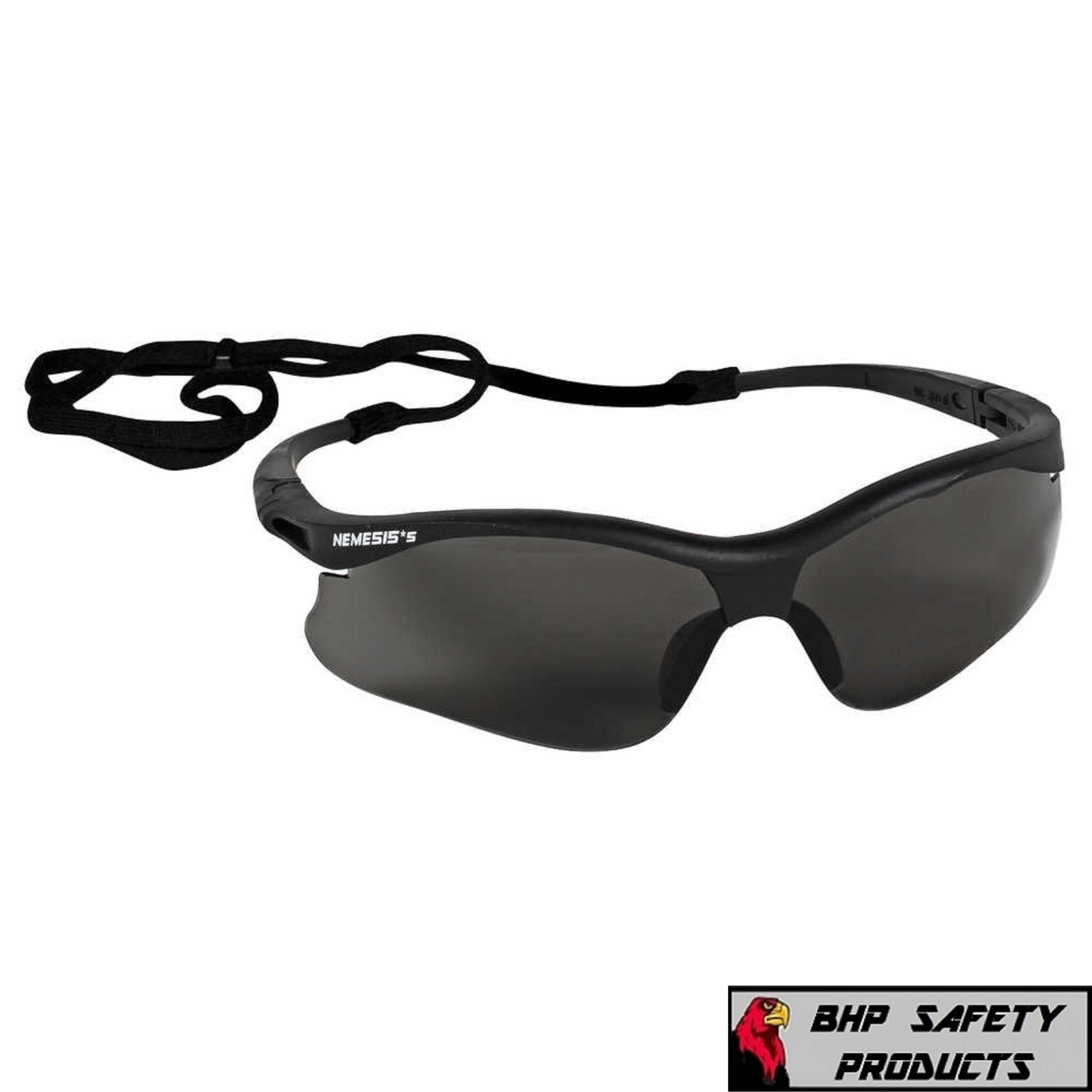 (3 PAIR) KLEENGUARD NEMESIS SMALL SAFETY GLASSES BLACK FRAME W/SMOKE LENS 38476