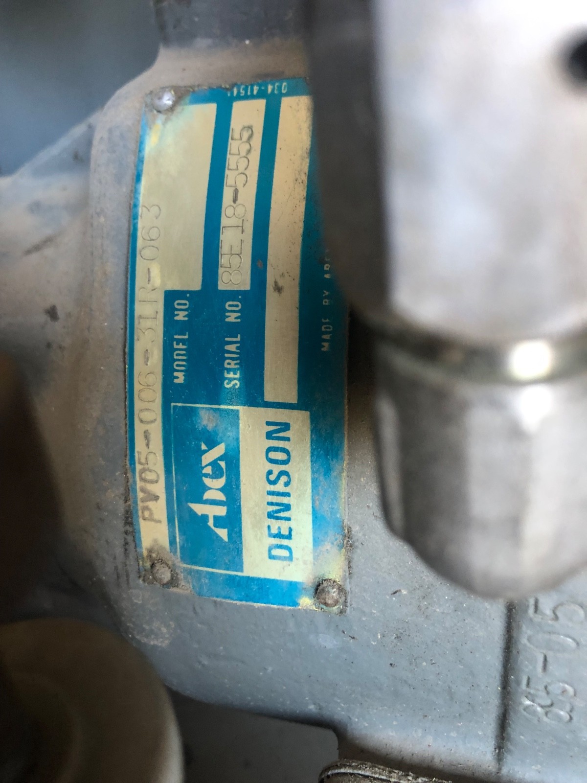 hydraulic pump station Toshiba 7.5 hp 3 ph mtr. Vickers pump 5000 psi