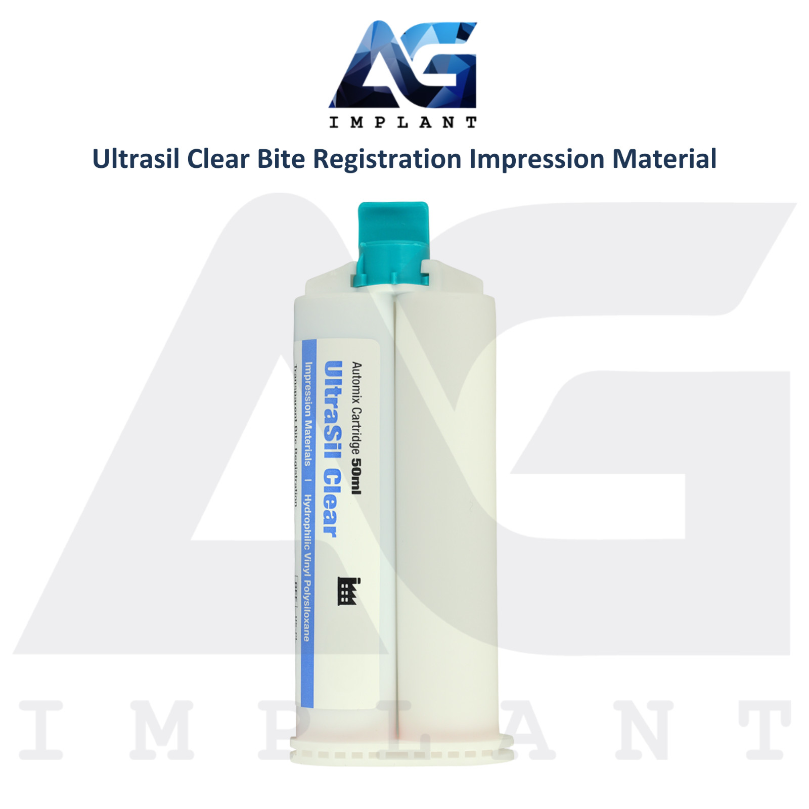 Dental Ultrasil Clear Bite Registration Impression Material 50ml Cartridge