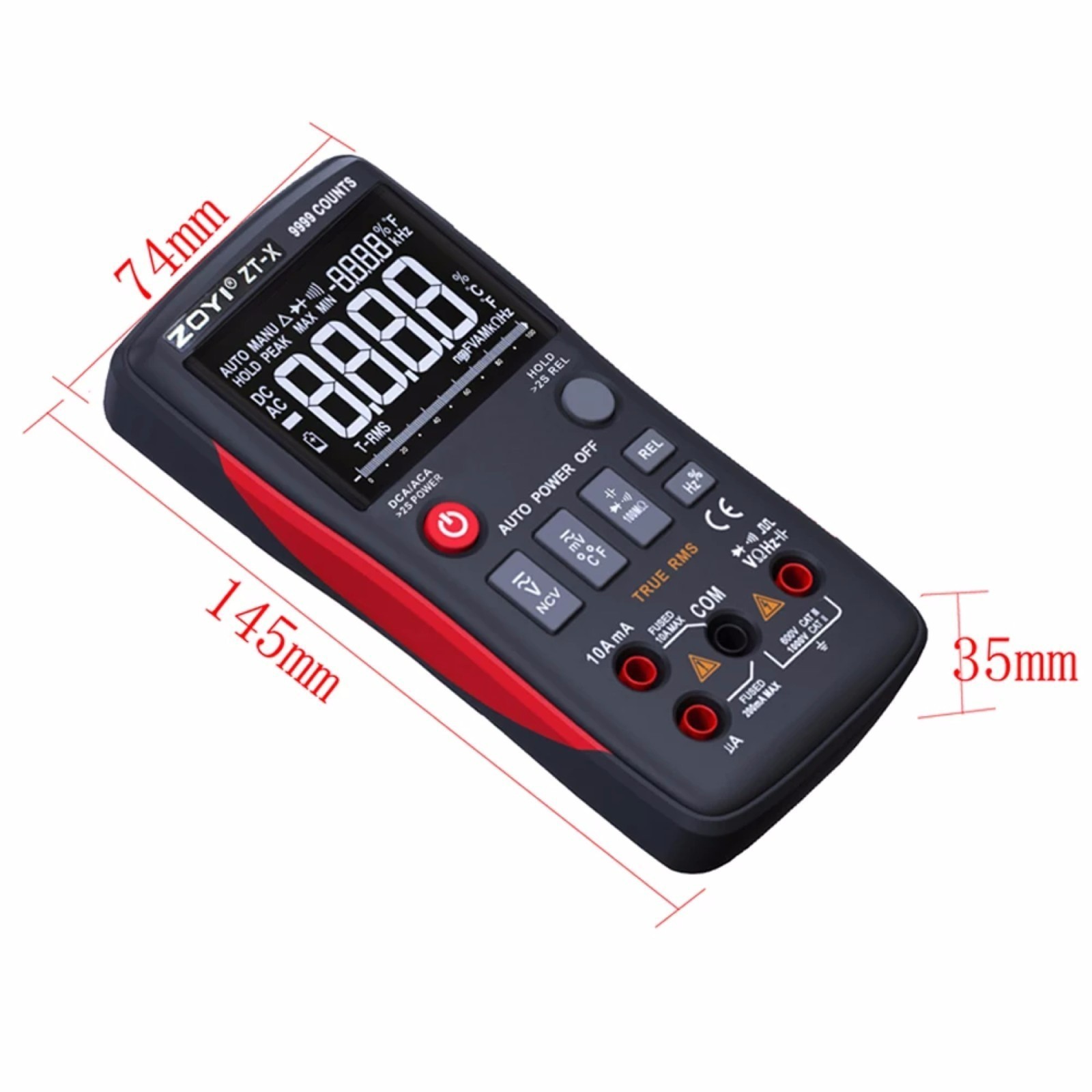 ZOYI ZT-X TRUE RMS Digital Multimeter Auto Range With NCV DATA HOLD LCD