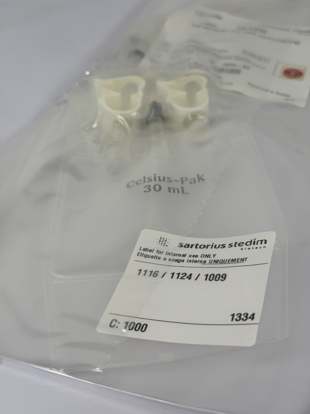 Sartorius Stedim Lab Scale Celsius Pak 30mL Part Number FZB114866