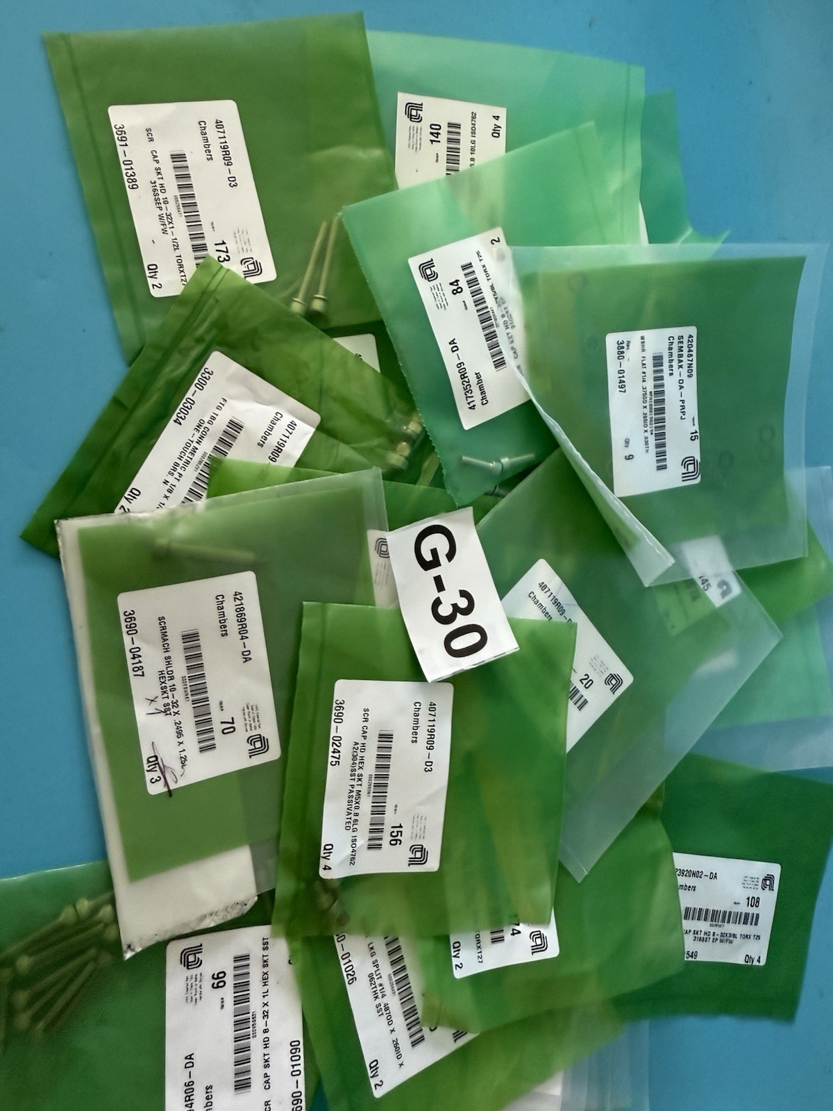 Lot of Mixed AMAT Applied Materials OEM Hardware – Screws, Bolts, Washers – New
