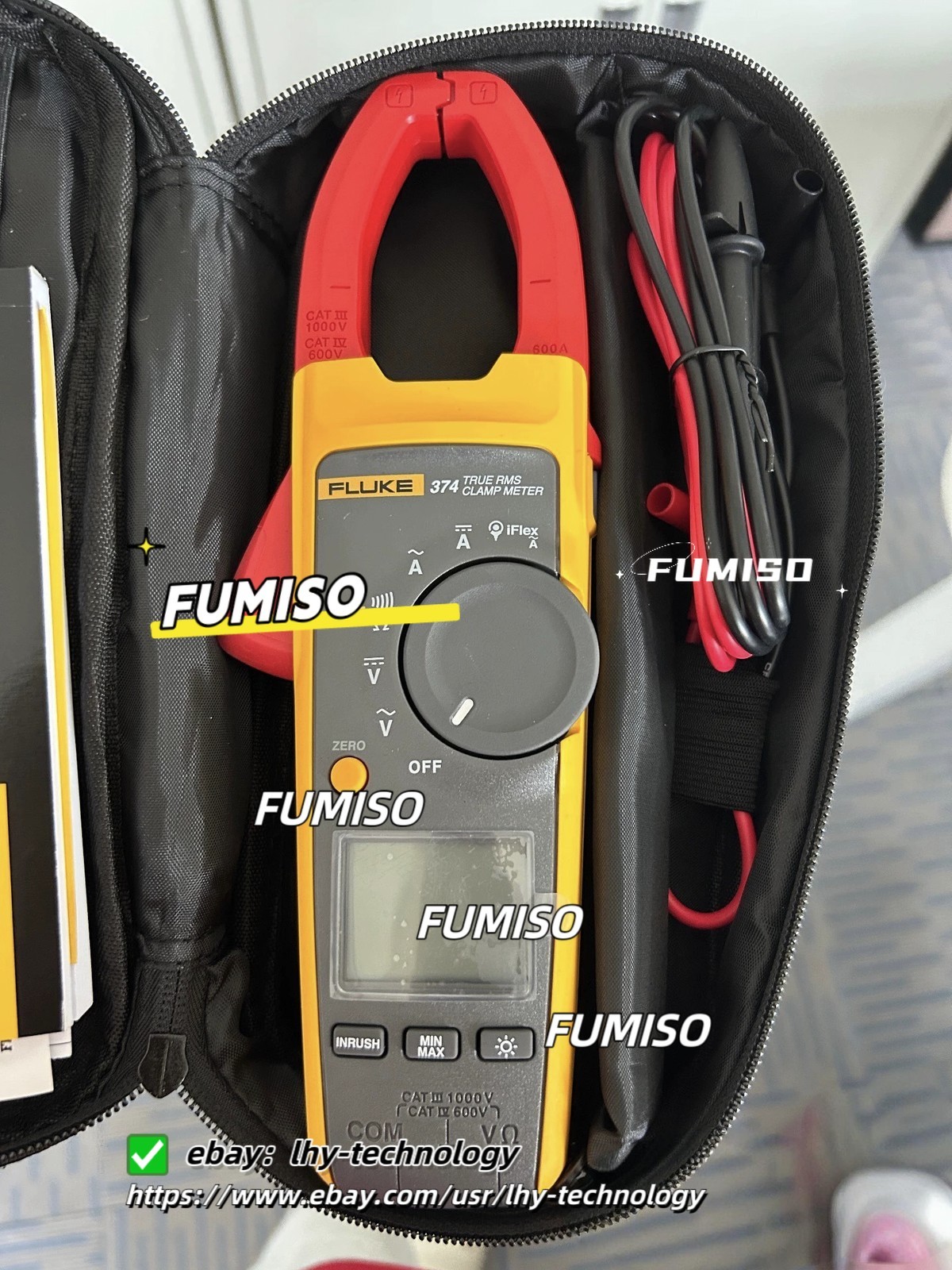 Fluke 374 FC 600A AC/DC TRMS Wireless Clamp Meter New*
