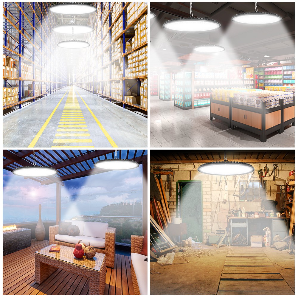 5Pcs 200W 20000lm LED High Bay Lights 600W MH/HPS 7000K Warehouse Light Fixtures