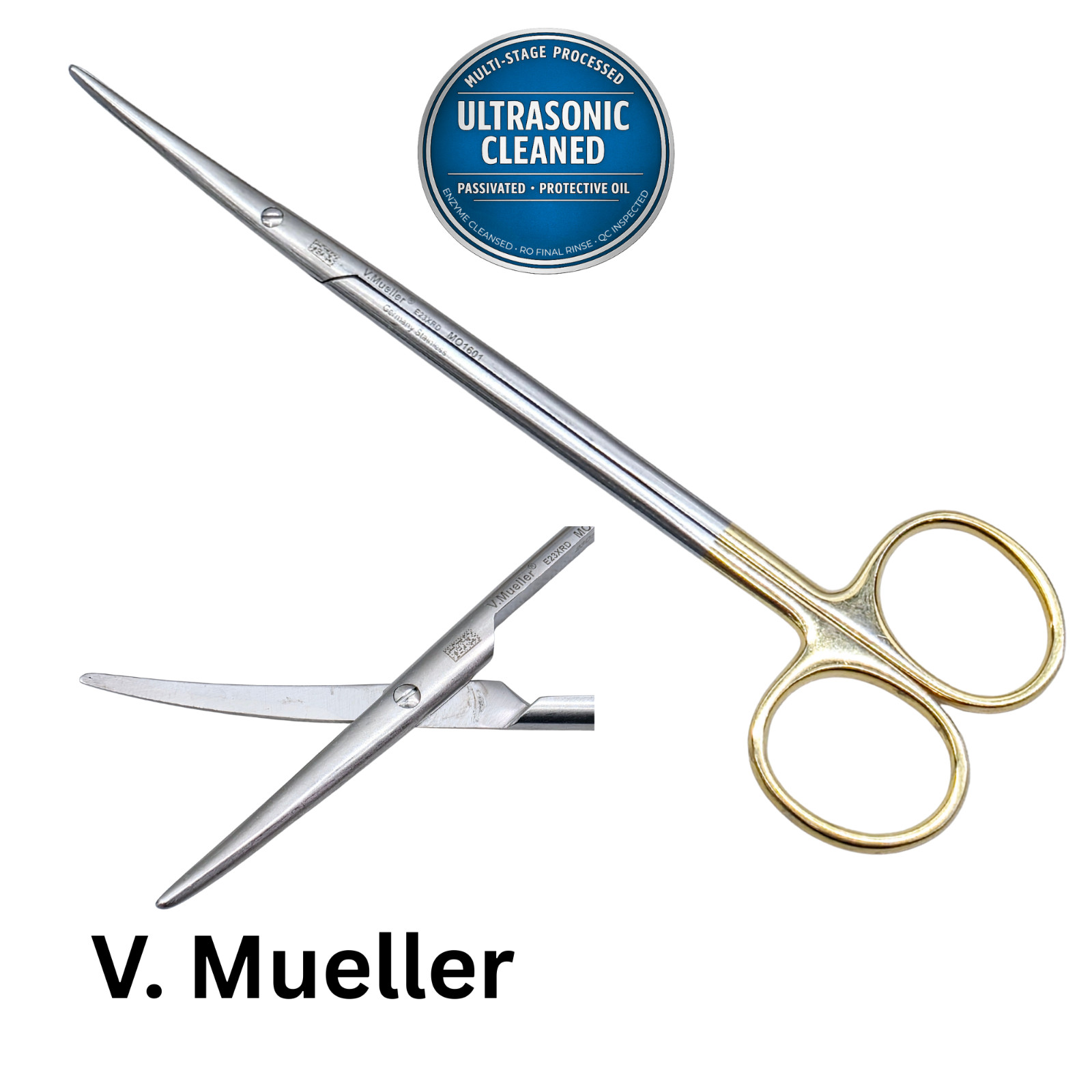 V. Mueller MO1601 Metzenbaum Surgical Scissors TC 7″ – Ultrasonically Cleaned