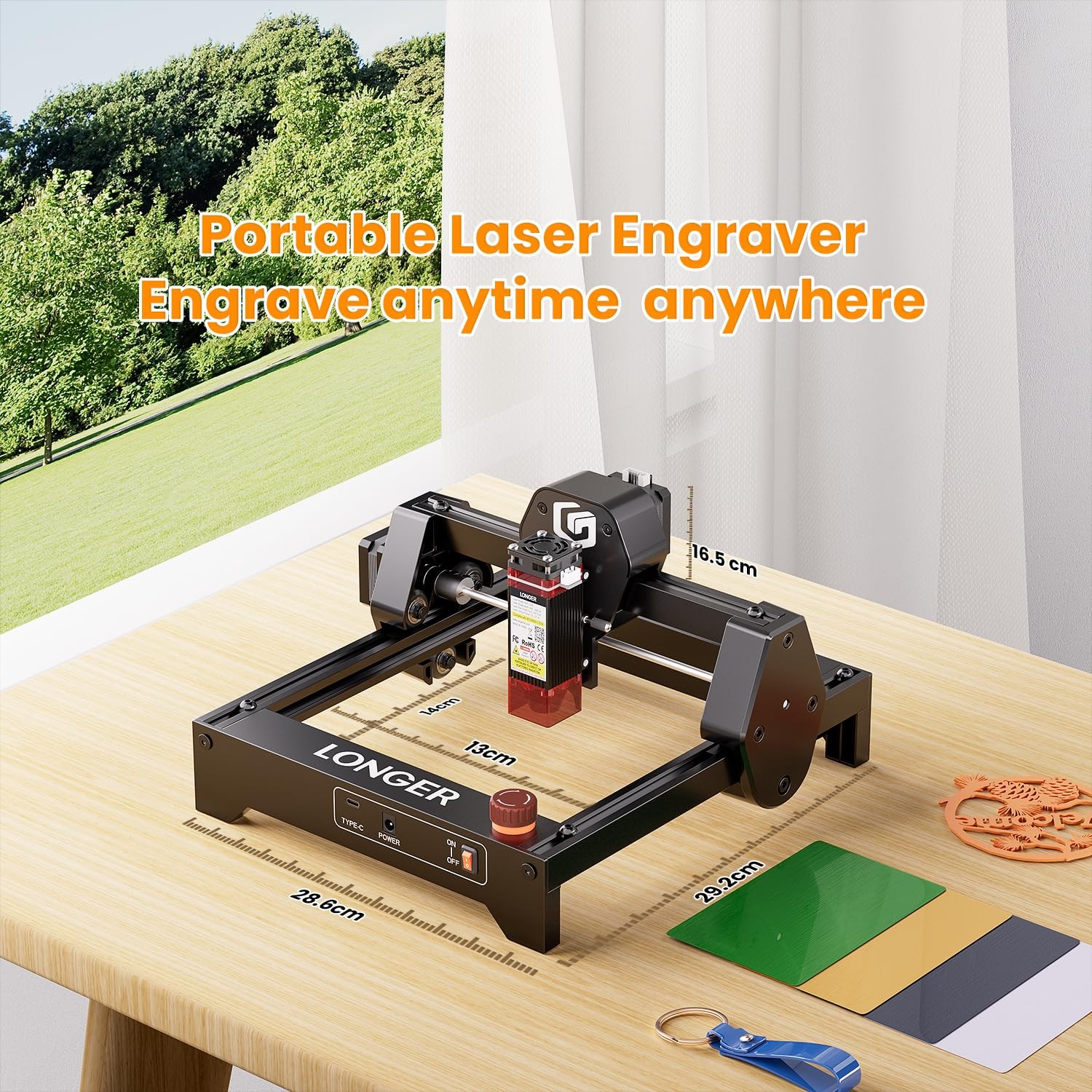 LONGER Ray5 mini Laser Engraver, 12000mm/min High-S