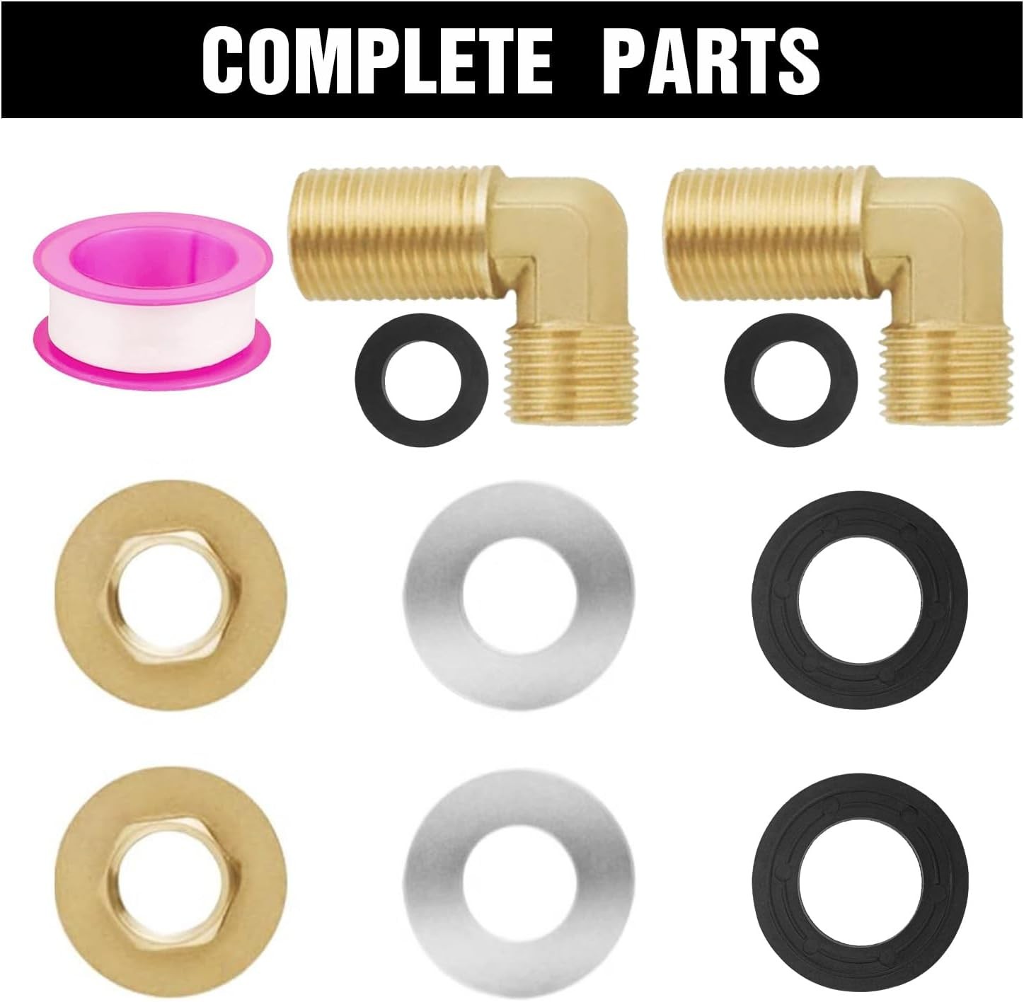 Wall Mount Commercial Faucet Installation kit,Brass 2 Pack Backsplash Mount Set