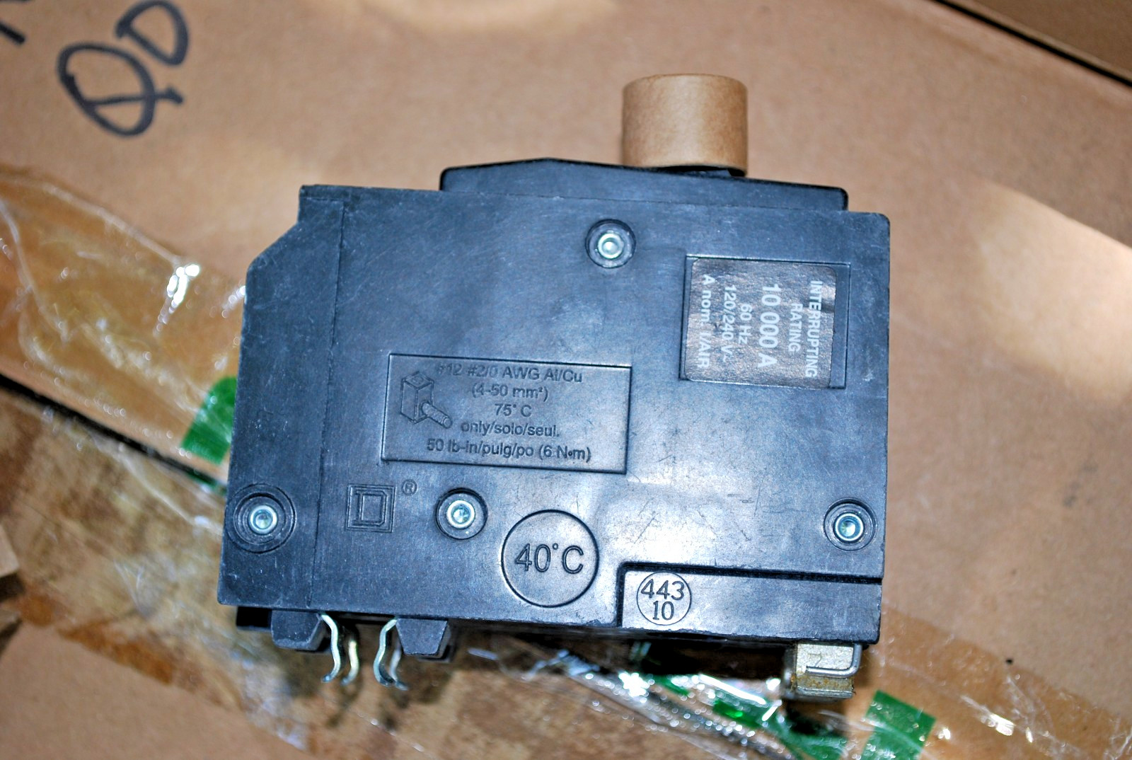 SQUARE D 125 AMP CIRCUIT BREAKER 120/240V 2 POLES 10 KA QO2125 not for resale