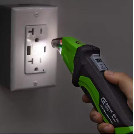 Commercial Electric Digital Circuit Breaker Finder with GFCI Outlet Tester