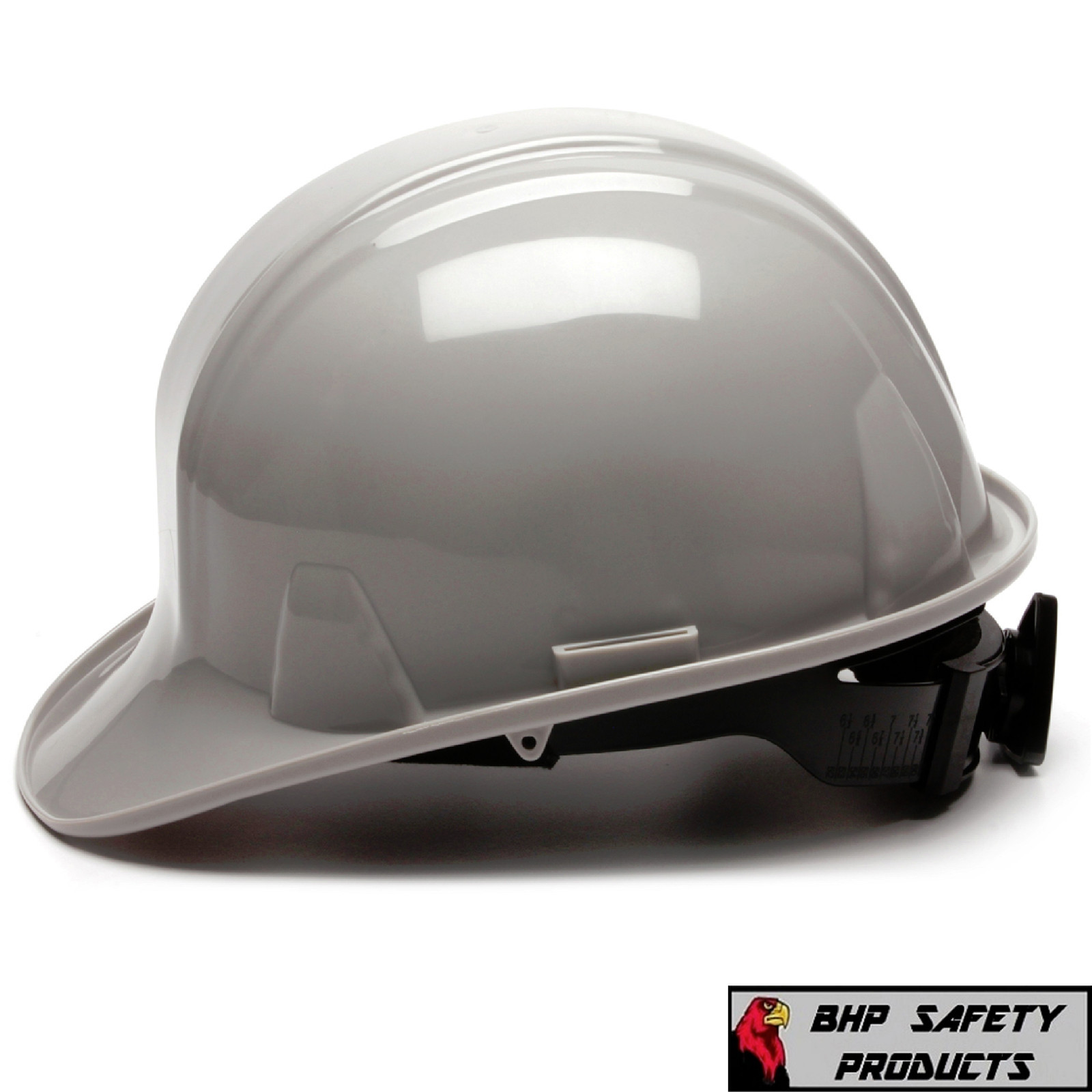 PYRAMEX GRAY CAP STYLE SAFETY HARD HAT 4-POINT RATCHET HP14112 CONSTRUCTION ANSI