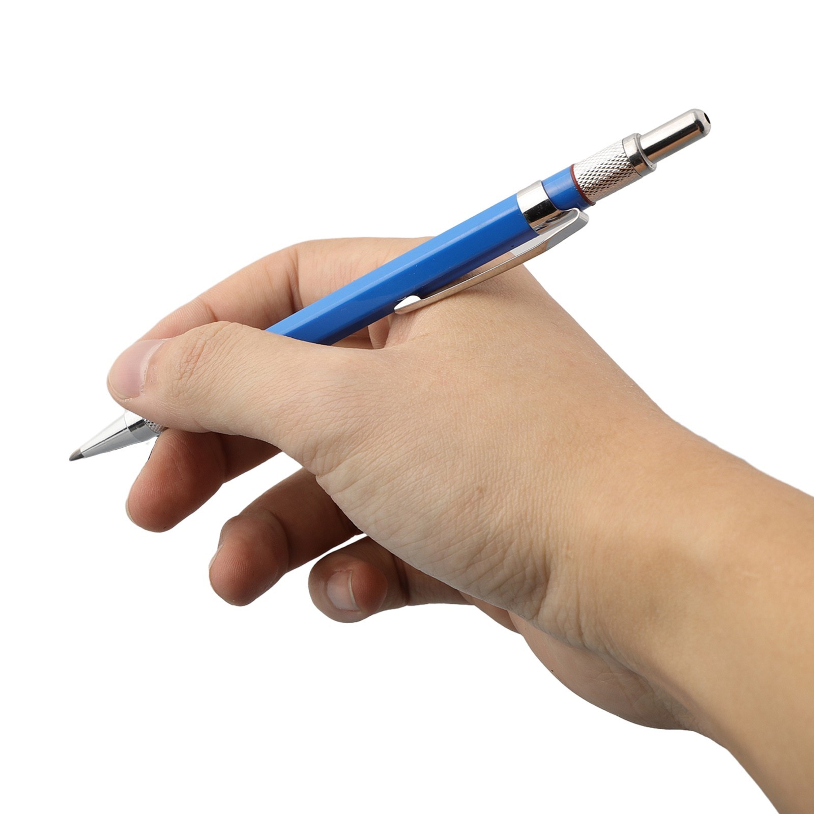 Silver Streak Welders Pencil with 12 Pcs Round Silver Refills, Metal Marker