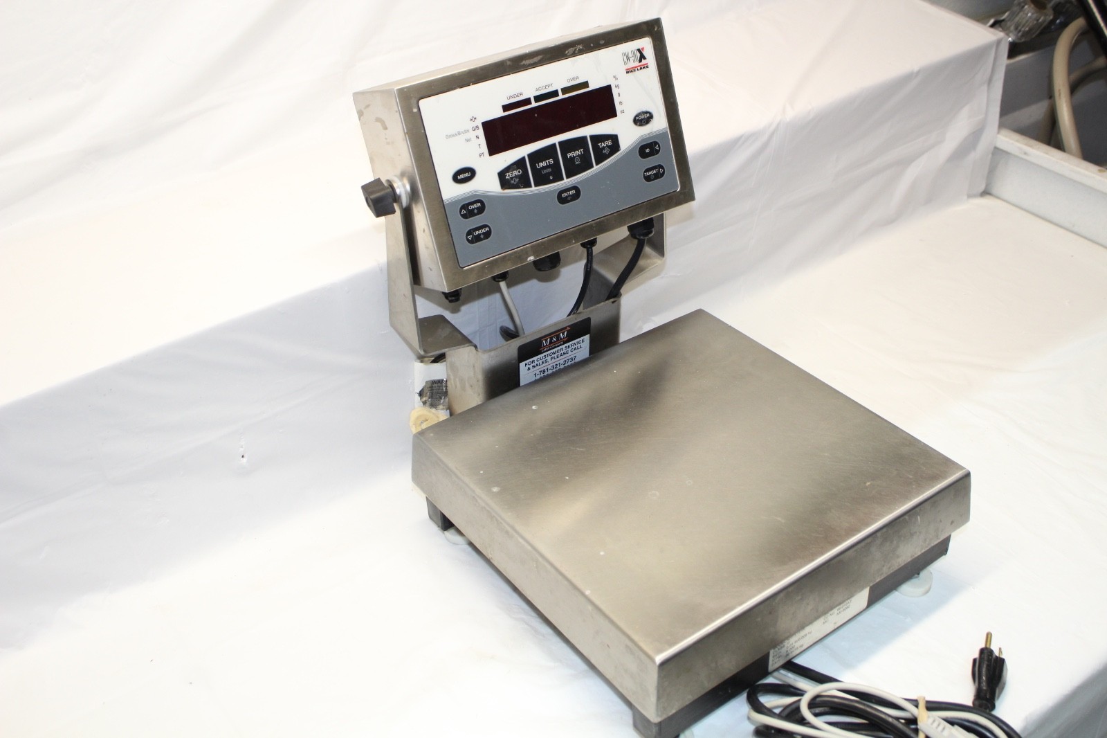 Rice Lake, CW-90X-25, Washdown Checkweigher 25lb x 0.005lb 115VAC 10×10 NTEP RS
