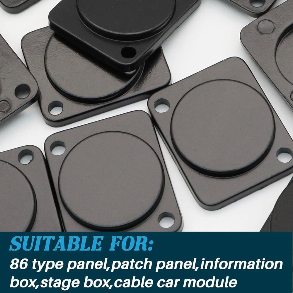 10x Panel Mount Blank Plate D-Series Metal Rack for Chassis XLR connectors C638
