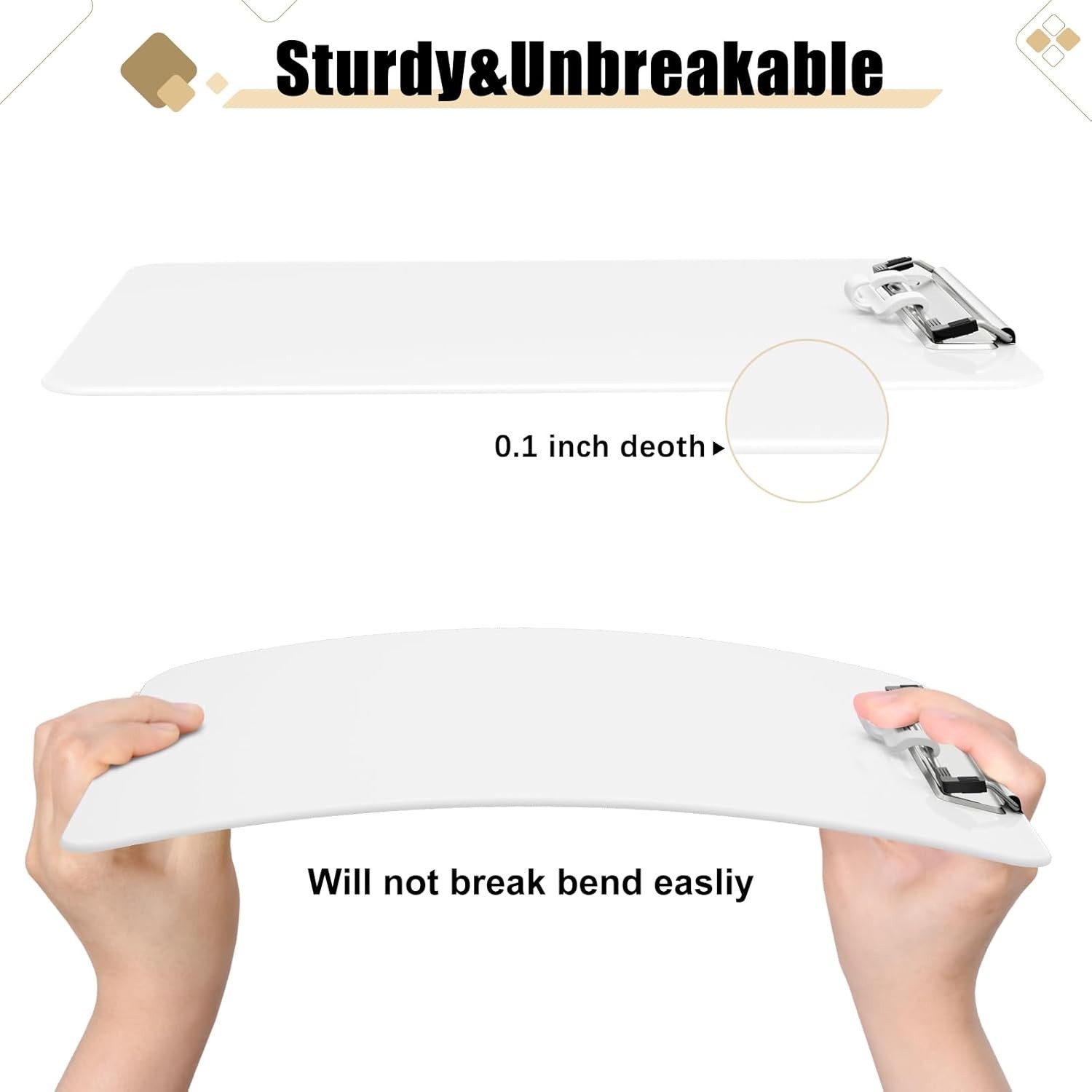 Durable 12.5 x 9 Inch Clipboard with Smooth Surface – Perfect for Everyday Use