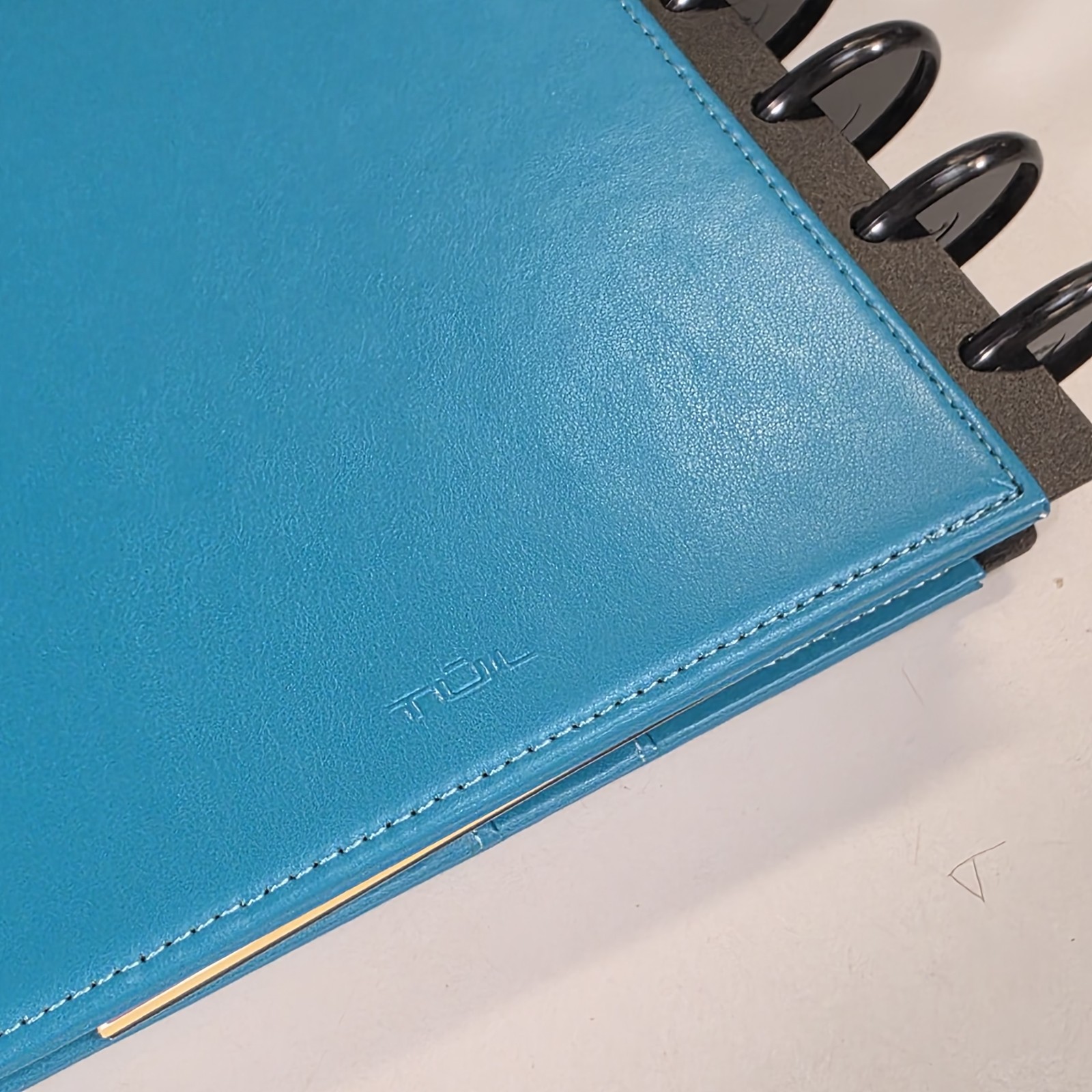 TUL Discbound Teal Junior Notebook With Smooth Leather Cover Pre-owned EUC