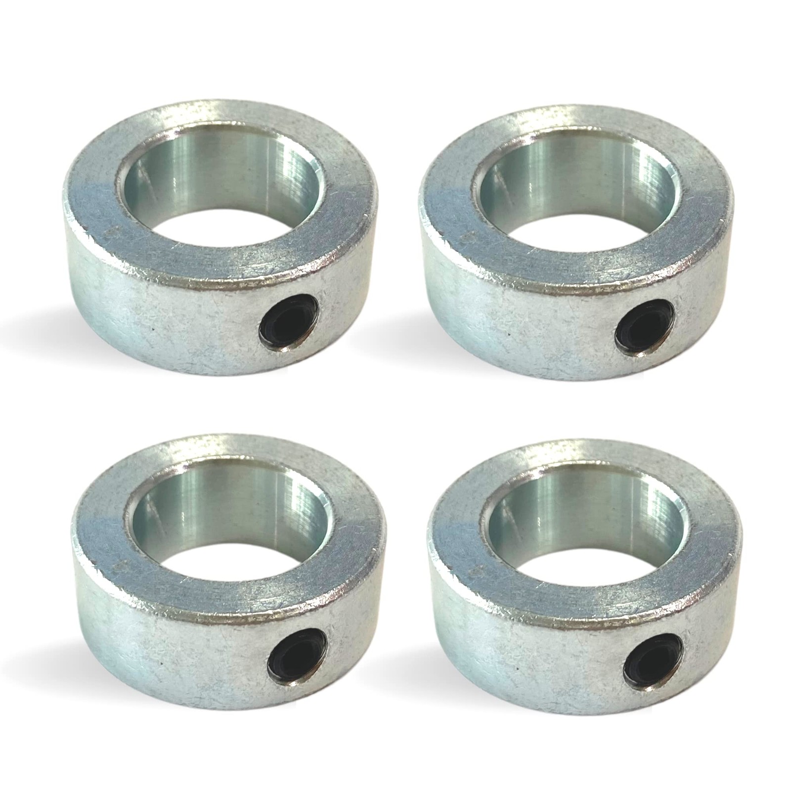 4 PCS 1 Bore Solid Steel Shaft Collars Zinc Plated Machinery Industrial Use