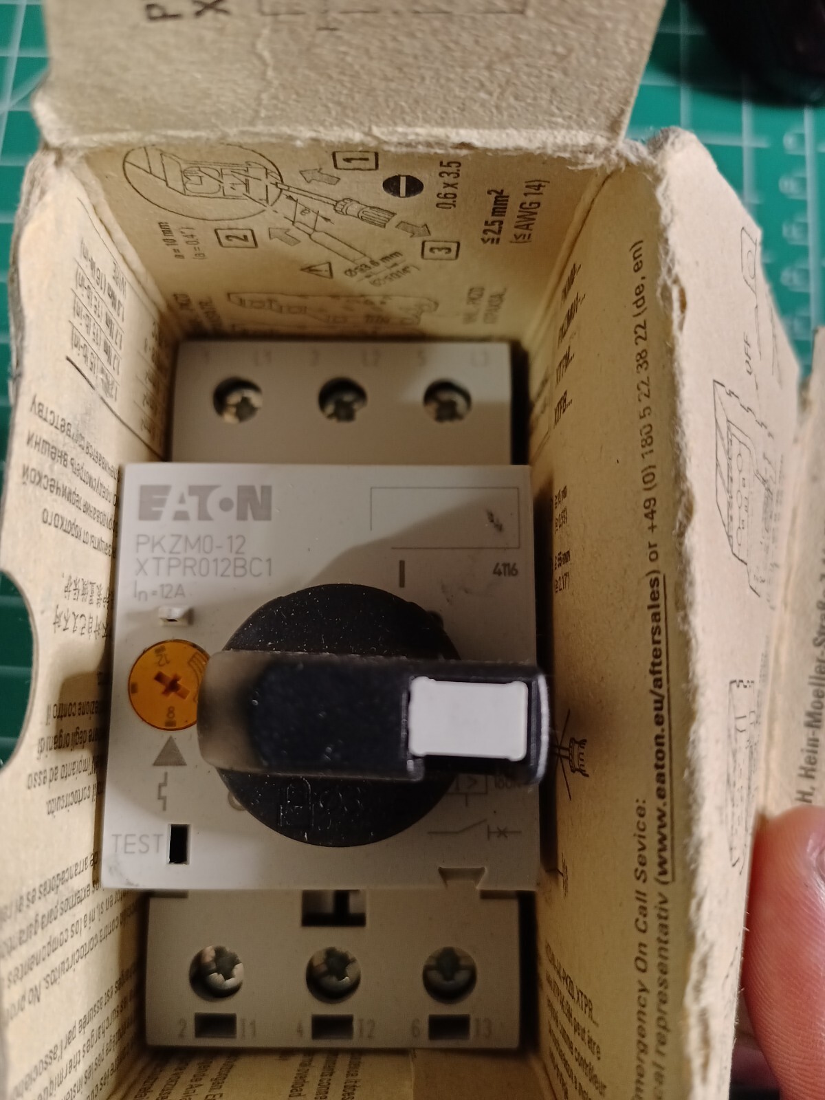 Eaton XTSC012BBTD MMC FVNR 8-12A, PKZM0-12, XTPR012BC1, DIL M12-10