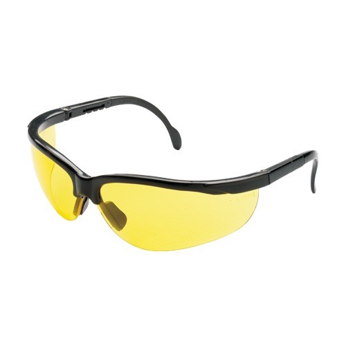12 Pair Pack Protective Safety Glasses Yellow Amber Lens Adjustable Night