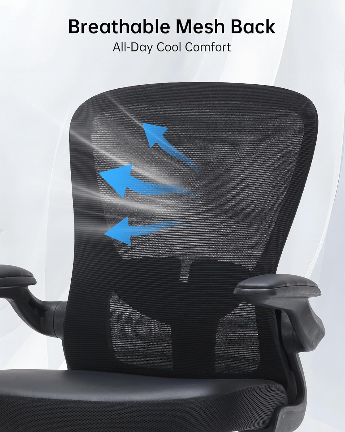 Drafting Chair Tall Office Chair with Flip-Up Arms Adjustable Height Standing De