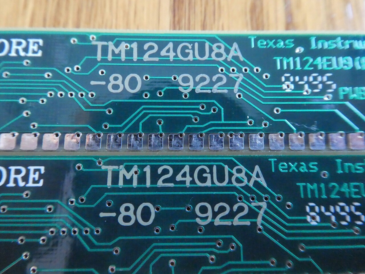 Two TEXAS INST. TM124GU8A 8 BIT RAM MODULES – Mac Classic II or Performa 200