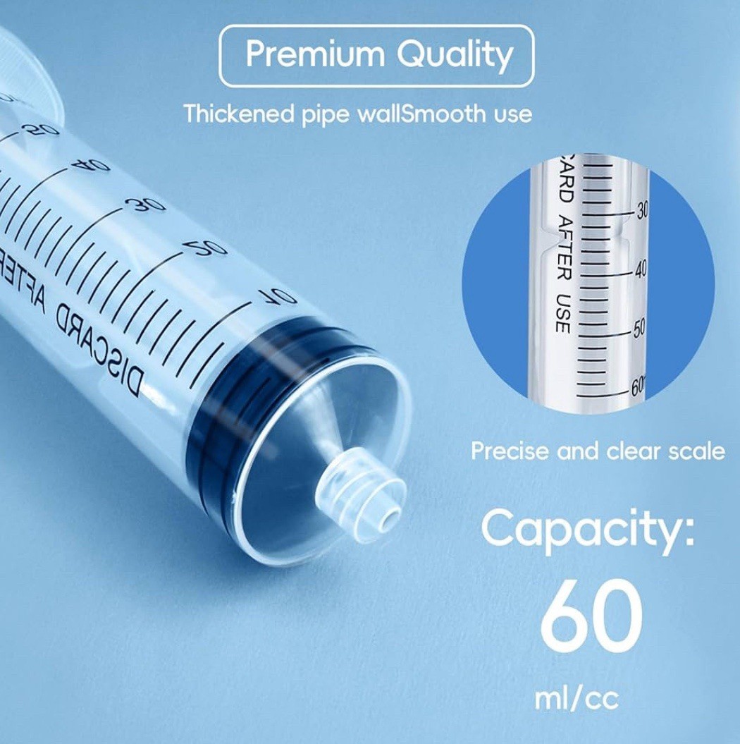 9 Pack 50/60 ML/CC Luer Slip Syringes without Needle, Disposable, Sterile, NEW