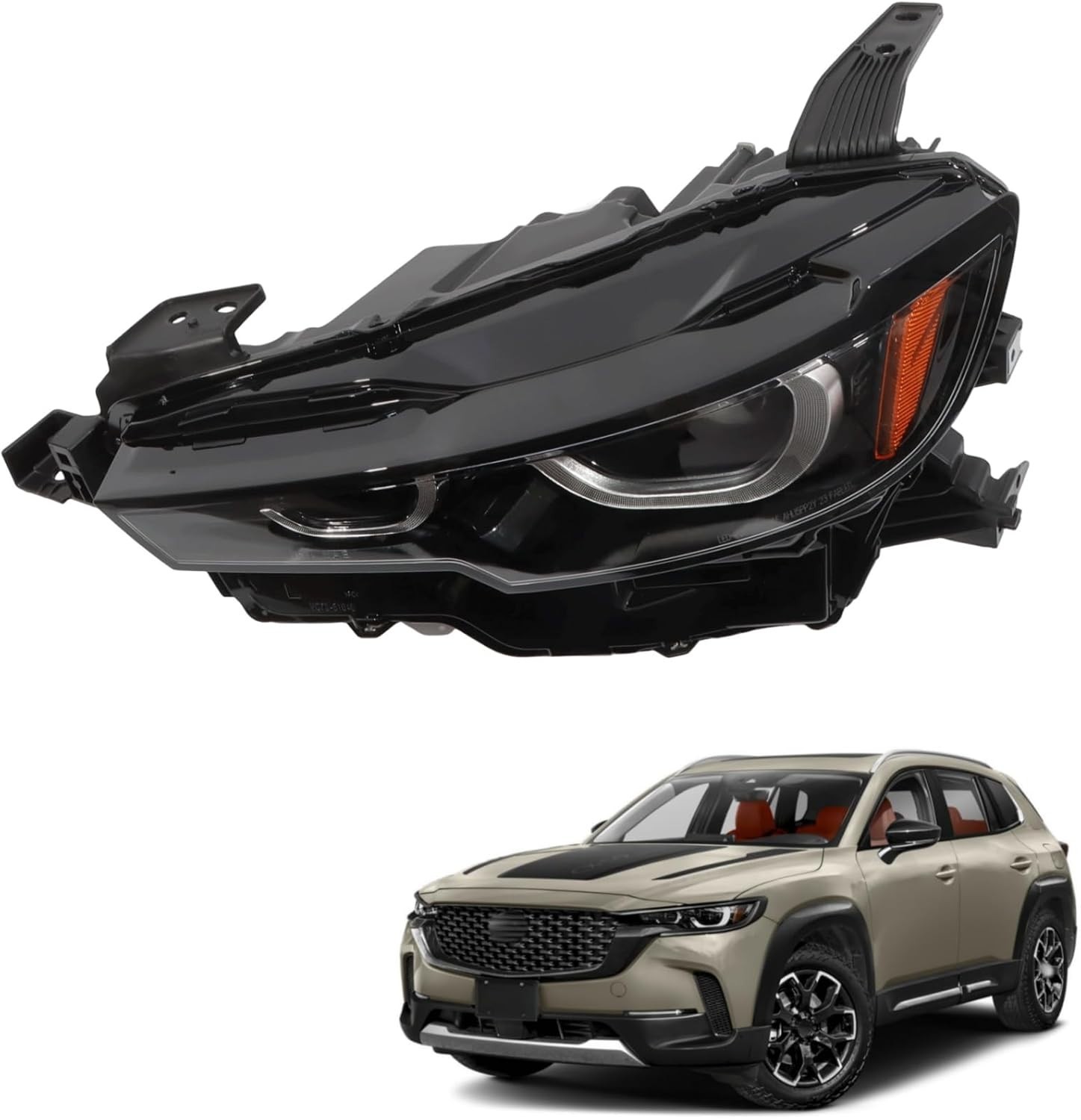 Headlight Assembly for CX-50 2023-2024 Black Housing Left Driver w/o DRL AFS
