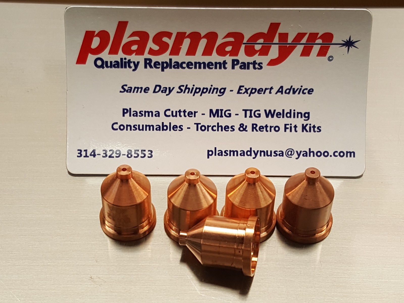 5pc x 120931 – 60A Nozzles Mfg in US by PlasmaDyn – *SKIP KNOCKOFF JUNK*