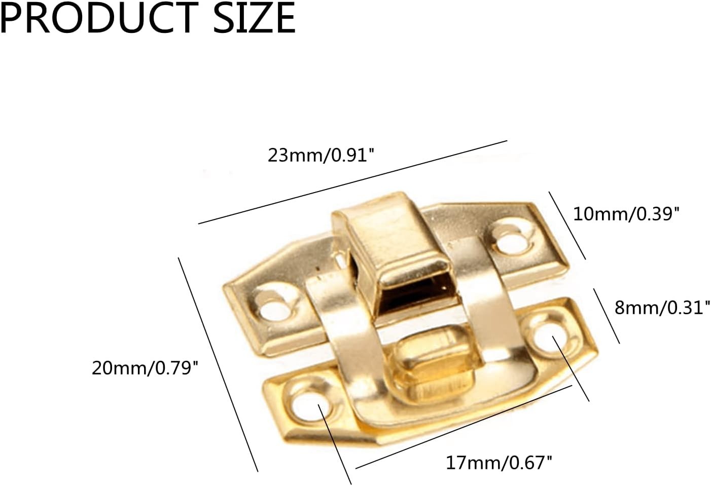 10Pcs Antique Brass Decorative Hasp Latch with Screws for Wooden Box Jewelry …