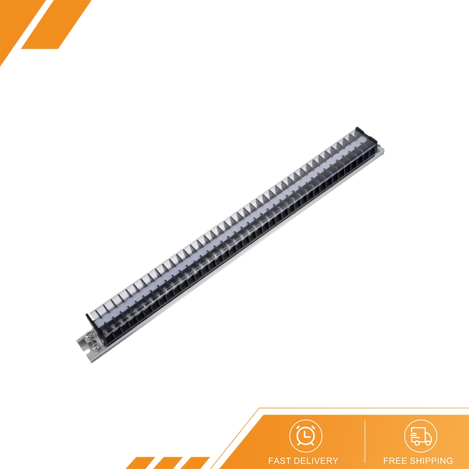 Barrier Terminal Strip Block 660V 15A Dual Rows 40P DIN Rail Base Connectors