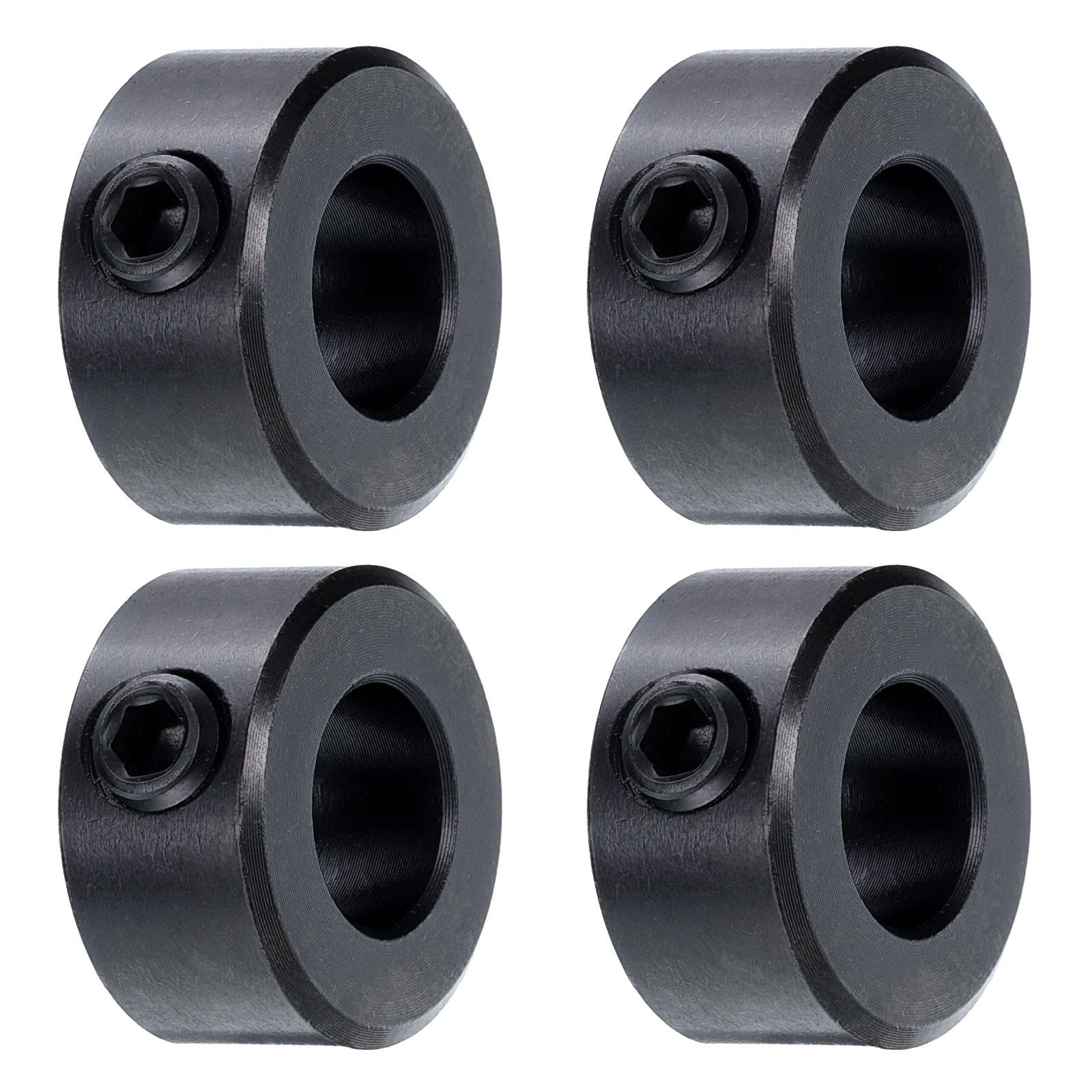 4pcs Set Screw Collars 7/16″ Bore Carbon Steel Shaft Collars 7/8″ OD