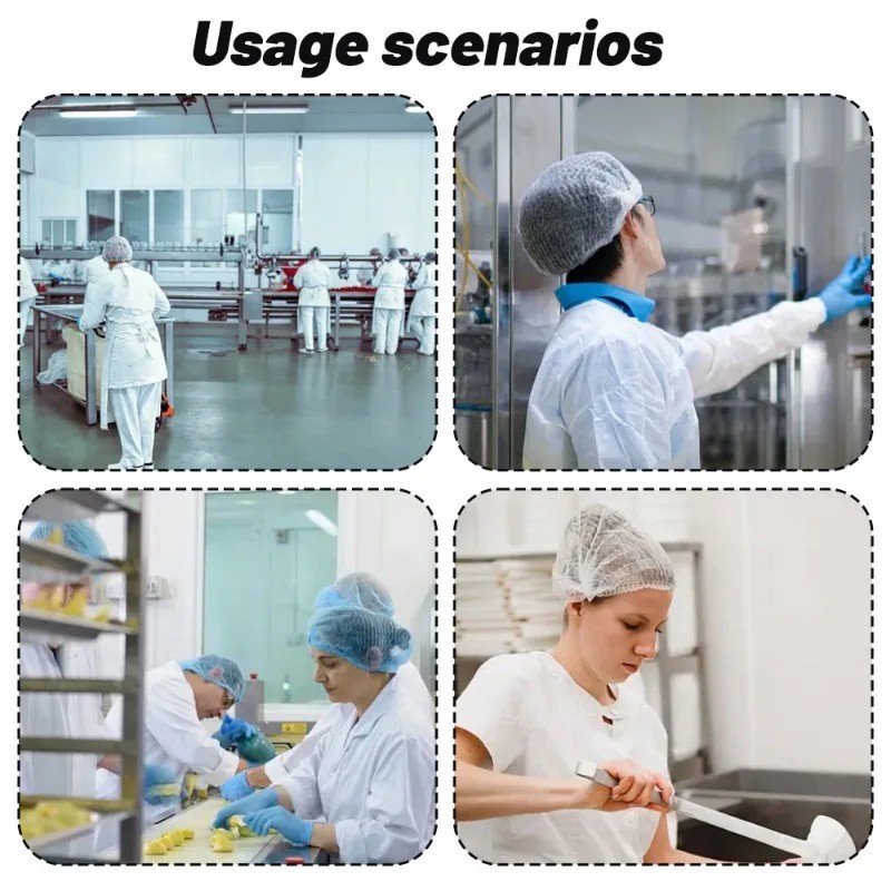 Disposable Non-Woven Bouffant Caps by JEVOLVE | 100% Latex Free Hair Net