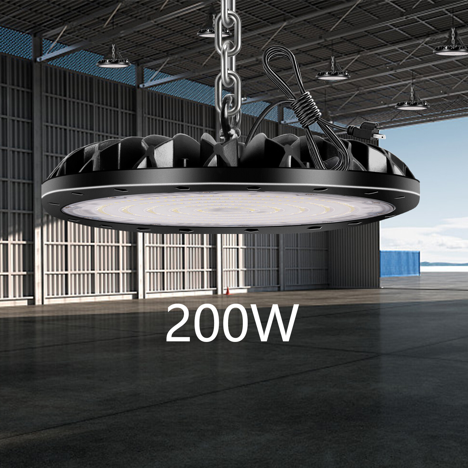 10 Pack 200W UFO LED High Bay Light Shop Industrial Commercial Factory Warehouse