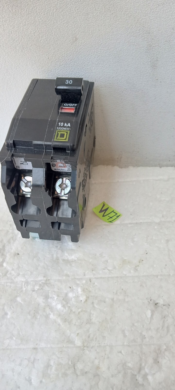 SQUARE D QO230 30A 2 POLES PLUG ON CIRCUIT BREAKER 120/240V TYPE QO