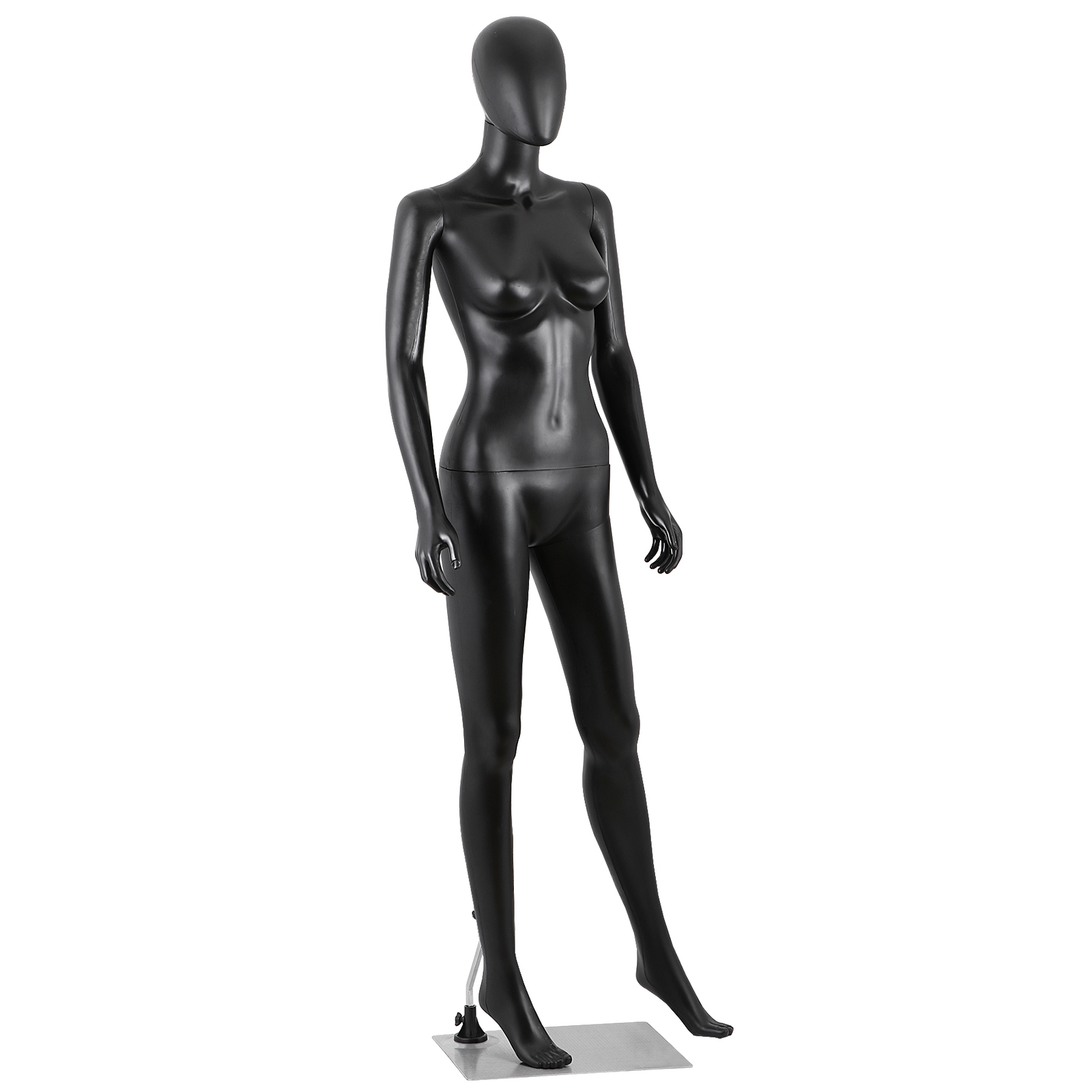 70″ Black Female Mannequin Full Body Maniquine Model Stand Adjustable Metal Base