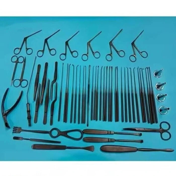 Tympanoplasty Instruments Set Black Color 50 Pcs Micro Ear Surgery ENT