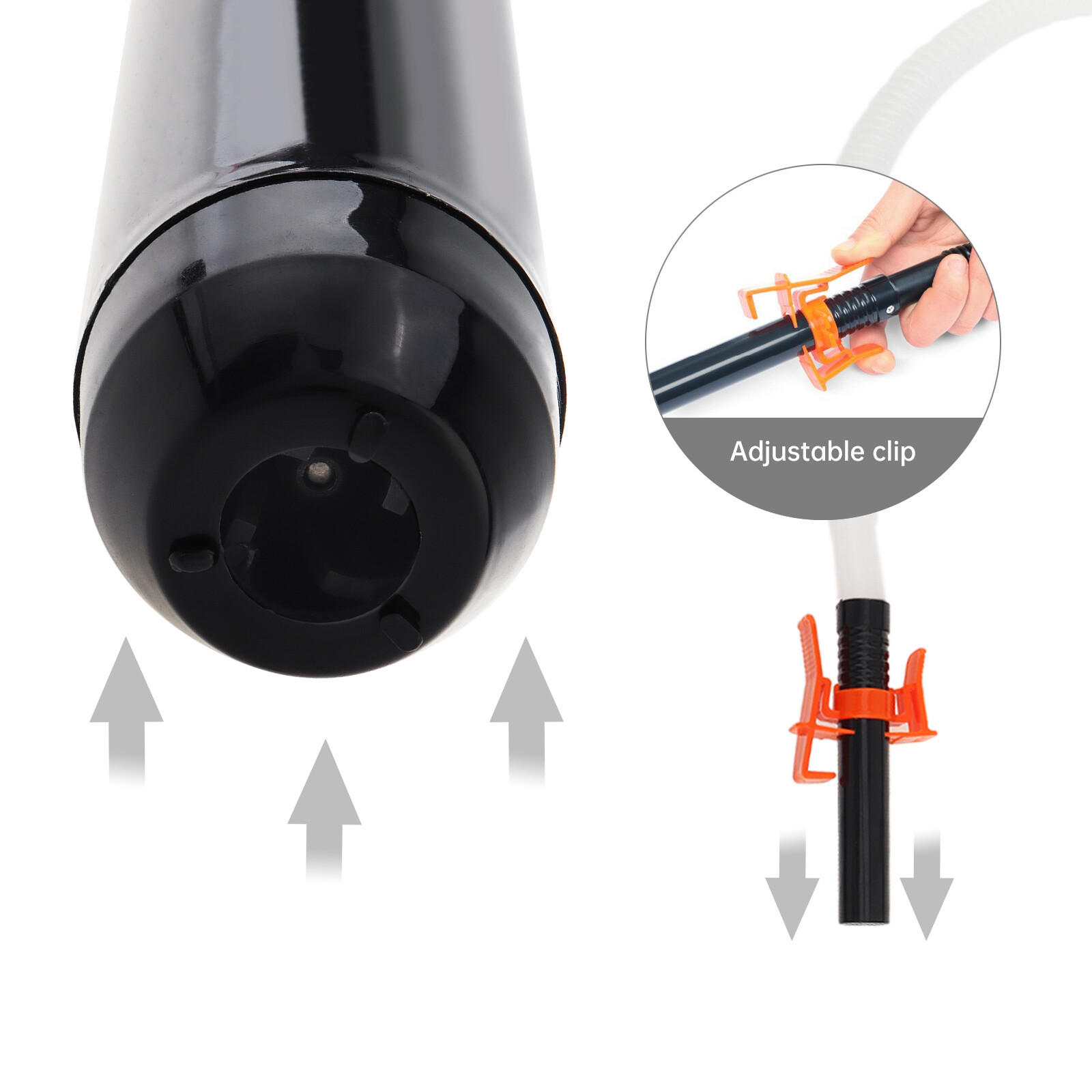 Battery Powered Electric Fuel Transfer Siphon Pump Gas Oil Water Liquid 2.4 GPM