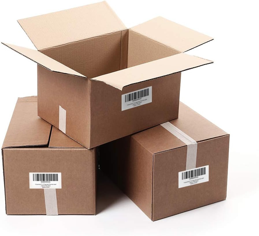 Essential 4″X2″ Direct Thermal Barcode Labels, Shipping Labels, 750 Labels of R