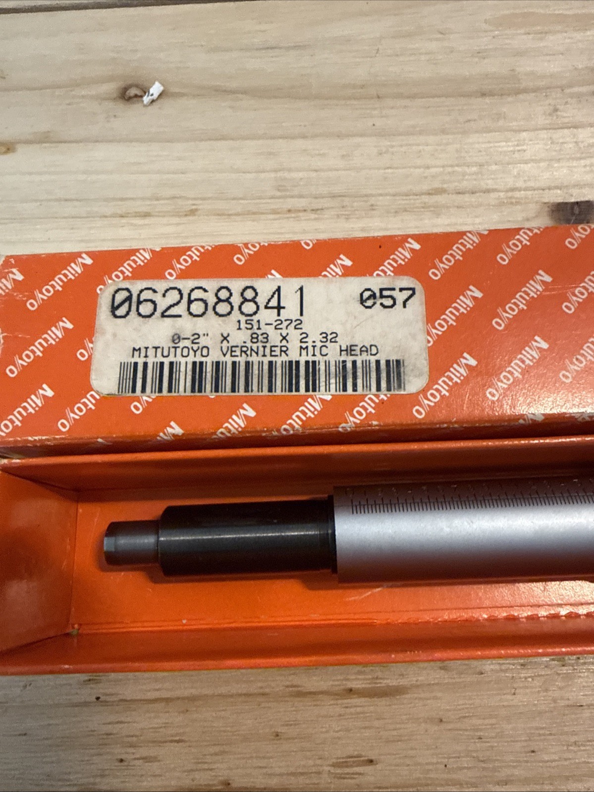 Mitutoyo 151-272 Vernier Micrometer Head 0-2” 0.001” + 0.0001” Ratchet Carbide